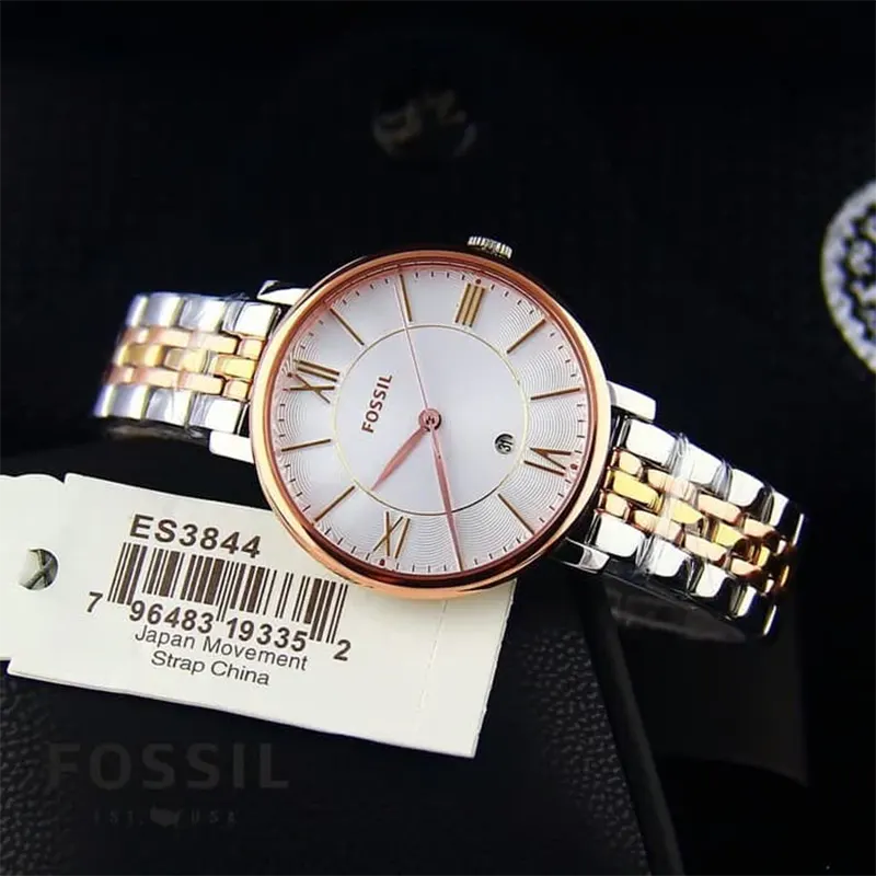 Fossil Jacqueline Silver Dial Ladies Watch- ES3844